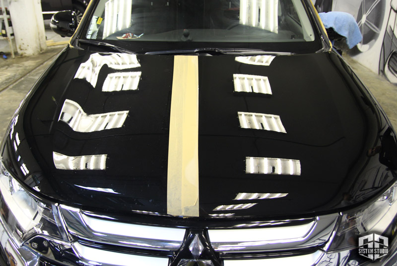 полировка кузова и защита керамическим составом Mitsubishi Outlander GT