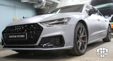 Audi A7 2025 (4K) L автозвук, установка аудиосистемы с сабвуфером стелс