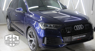 Audi Q7 4M 2024 топовый автозвук Resolut + Dego, Апгрейд аудиосистемы Bang & Olufsen, сабвуфер стелс