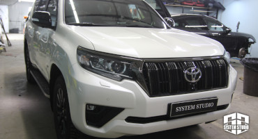 Toyota Land Cruiser Prado 2023 автозвук установка аудиосистемы с сабвуфером стелс