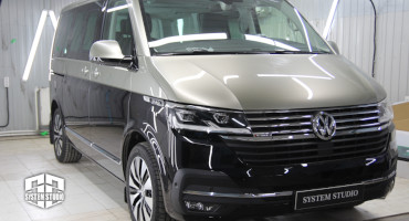 Volkswagen Multivan T6.1 двухцветный винил + защита